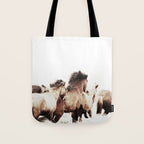 WILD AND FREE 2 - HORSES OF ICELAND Tote Bag Gallery Image 1