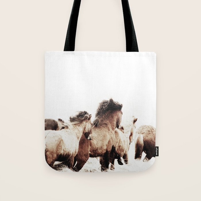 WILD AND FREE 2 - HORSES OF ICELAND Tote Bag Gallery Image 1