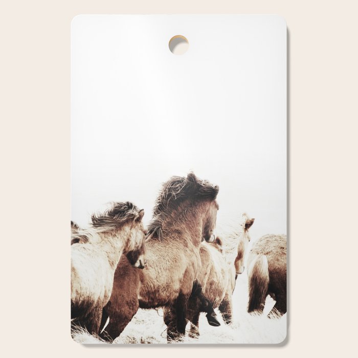 WILD AND FREE 2 - HORSES OF ICELAND Cutting Board Gallery Image 1