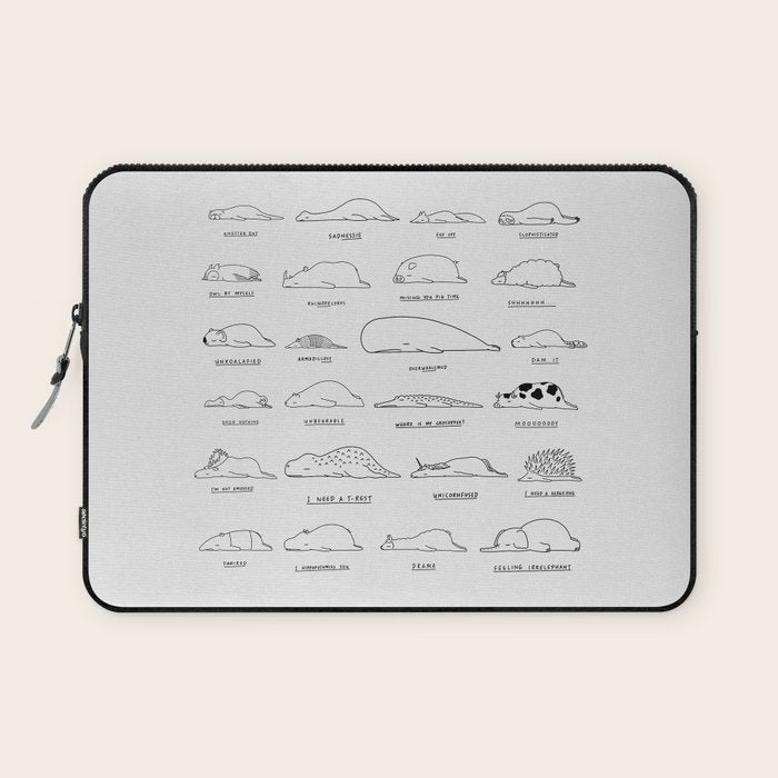 Moody Animals Pattern Laptop Sleeve Gallery Image 1