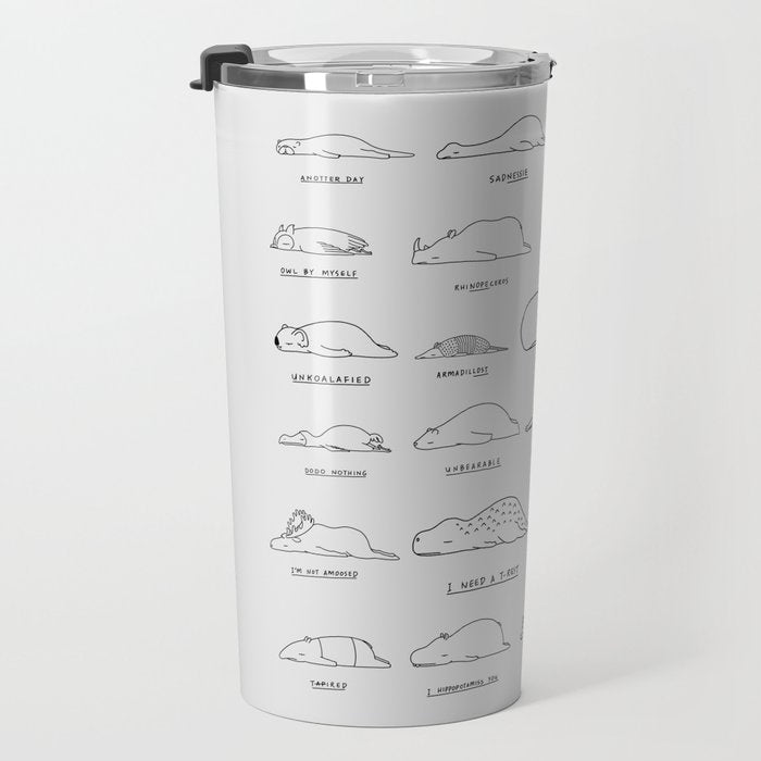 Moody Animals Pattern Travel Mug Gallery Image 3