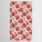 Elegant Red Coral Pattern Tablecloth Gallery Image 2