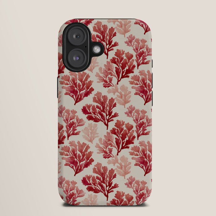 Elegant Red Coral Pattern iPhone Case Gallery Image 9