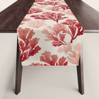 Elegant Red Coral Pattern Table Runner Gallery Image 1