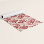 Elegant Red Coral Pattern Yoga Mat Gallery Image 2