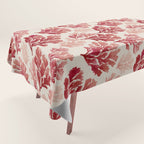 Elegant Red Coral Pattern Tablecloth Gallery Image 1