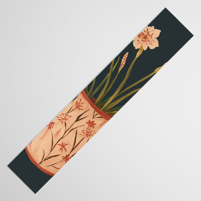Blush Blooms in Painted Vase Table Runner Gallery Image 3