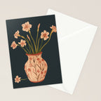 Blush Blooms in Painted Vase Stationery Card Gallery Image 2