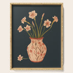 Blush Blooms in Painted Vase Serving Tray Gallery Image 1