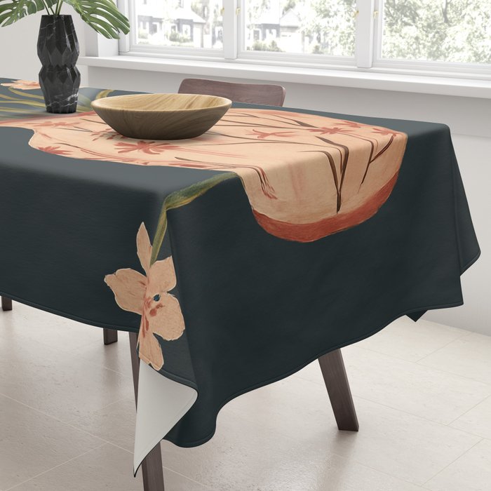 Blush Blooms in Painted Vase Tablecloth Gallery Image 3