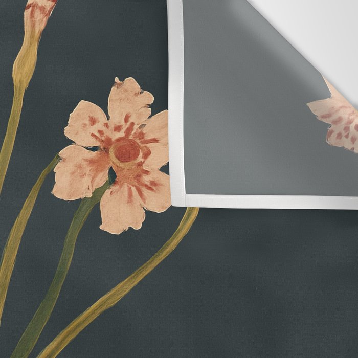 Blush Blooms in Painted Vase Wall Tapestry Gallery Image 3