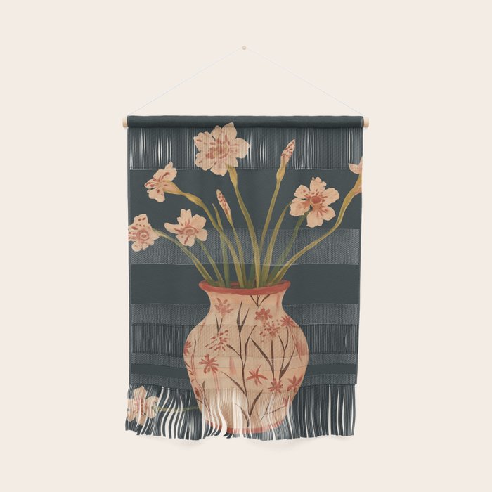 Blush Blooms in Painted Vase Wall Hanging Gallery Image 1