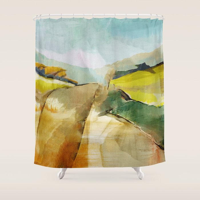 Landscape Spring Walk Shower Curtain Gallery Image 1