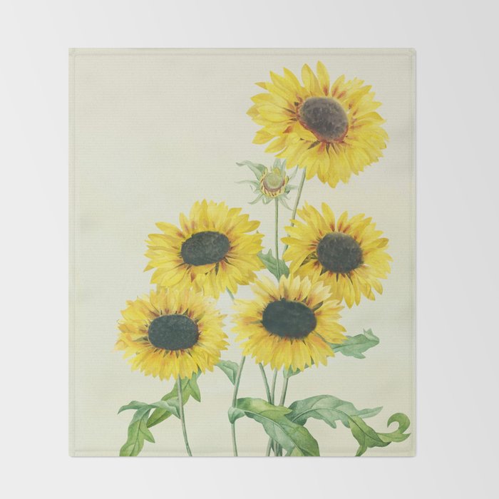 Sunflowers Throw Blanket Gallery Image 2