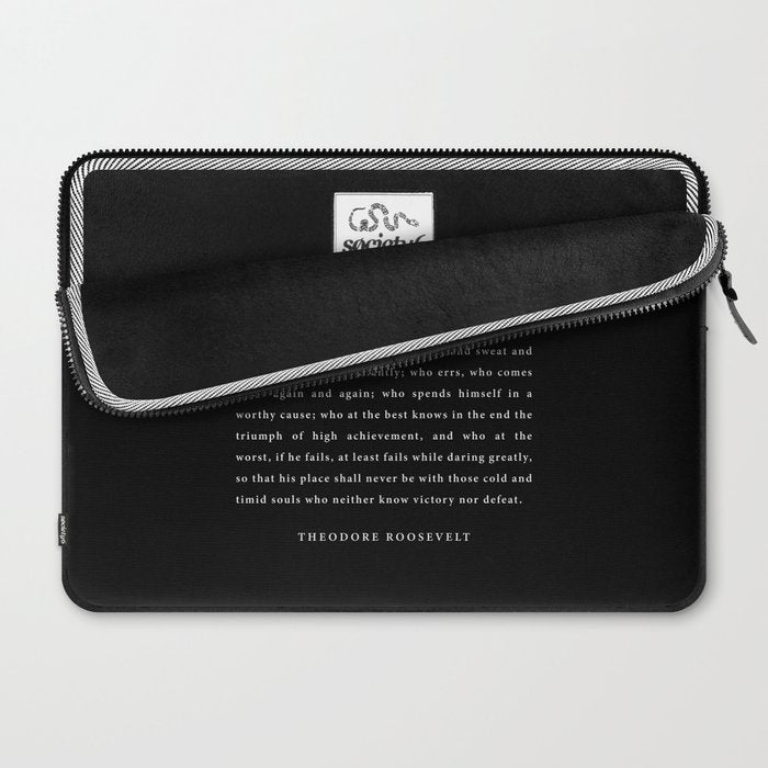 The Man In The Arena, Theodore Roosevelt Quote, Laptop Sleeve Gallery Image 2