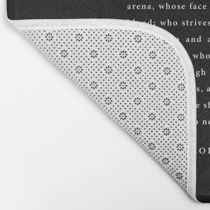 The Man In The Arena, Theodore Roosevelt Quote, Bath Mat Gallery Image 2