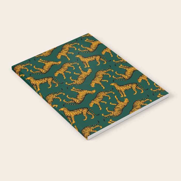 Tigers (Dark Green and Marigold) Notebook Gallery Image 1