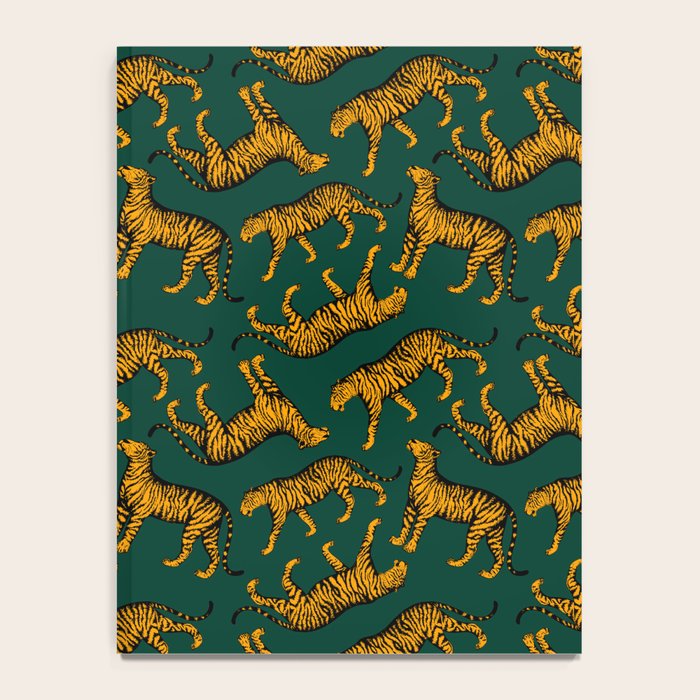 Tigers (Dark Green and Marigold) Notebook Gallery Image 4