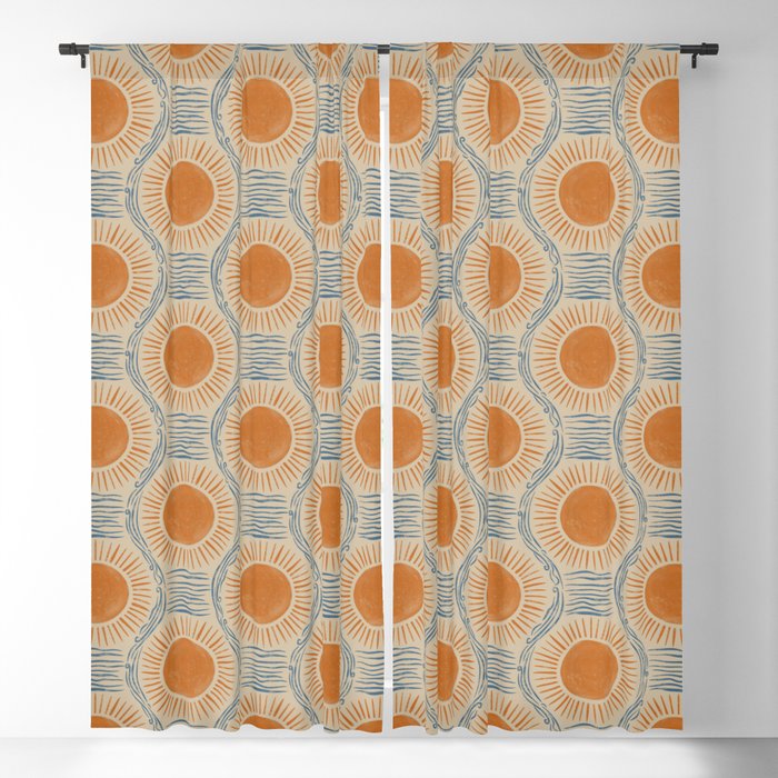 Boho Sun and Sea Vintage Ogee Window Curtain Gallery Image 5