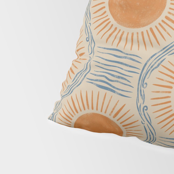 Boho Sun and Sea Vintage Ogee Pillow Sham Gallery Image 4