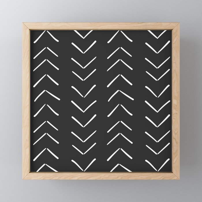 Boho Big Arrows in Black and White Mini Art Print Gallery Image 1
