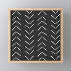 Boho Big Arrows in Black and White Mini Art Print Gallery Image 1