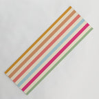 Retro French Rainbow Stripes Yoga Mat Gallery Image 1