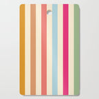 Retro French Rainbow Stripes Cutting Board Gallery Image 1
