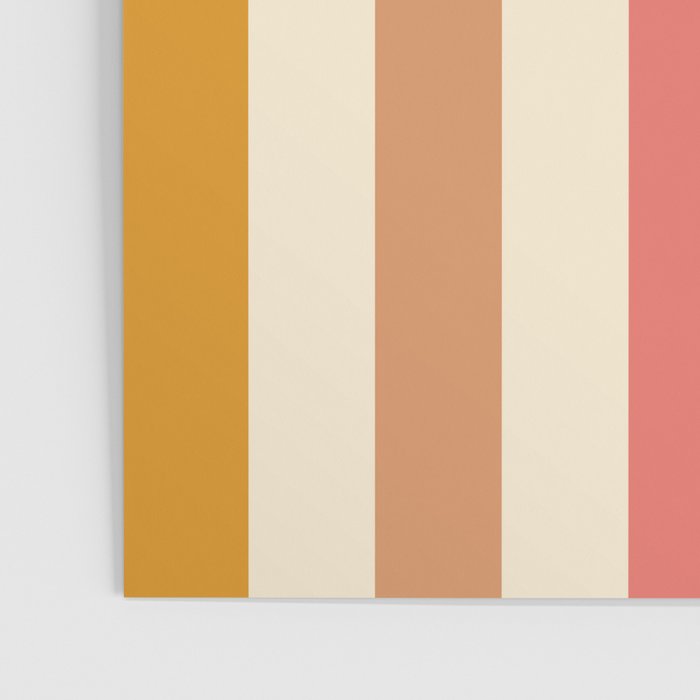 Retro French Rainbow Stripes Poster Gallery Image 3