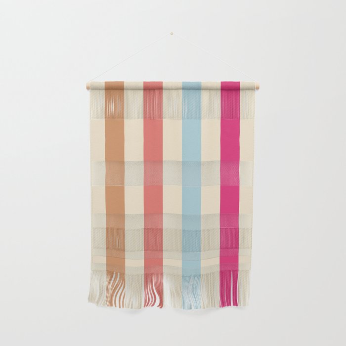 Retro French Rainbow Stripes Wall Hanging Gallery Image 1