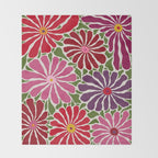 Lazy Florals #3 Throw Blanket Gallery Image 2