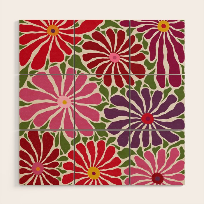 Lazy Florals #3 Wood Wall Art Gallery Image 1