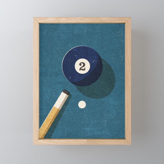 BILLIARDS / Ball 2 Mini Art Print Gallery Image 1