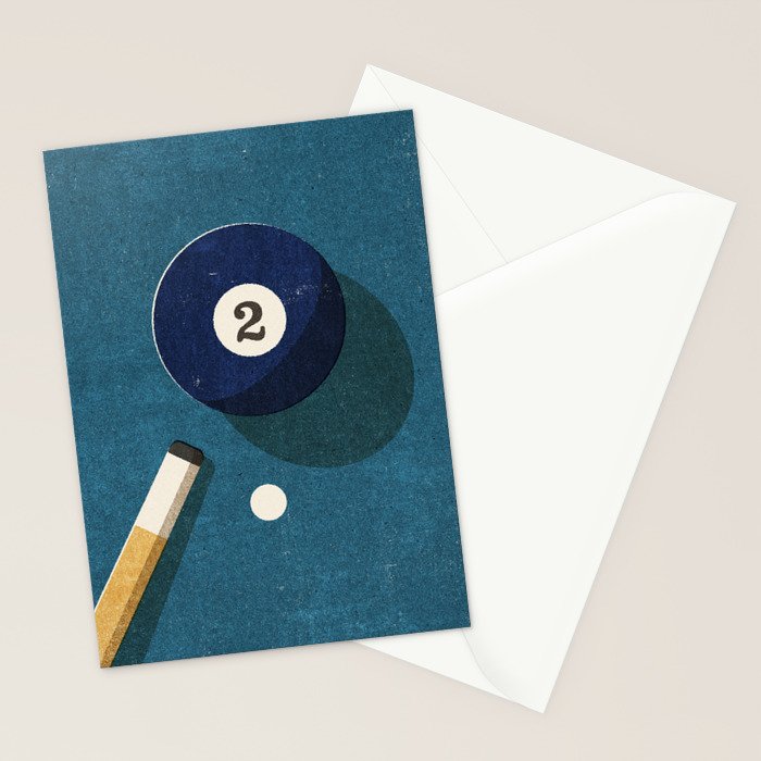 BILLIARDS / Ball 2 Stationery Card Gallery Image 2