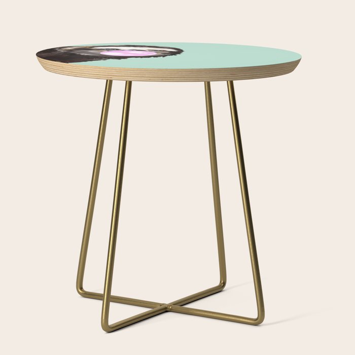 Bubble Gum Sneaky Sloth in Green Side Table Gallery Image 1