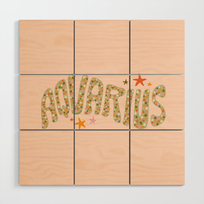 Starry Aquarius Wood Wall Art Gallery Image 1