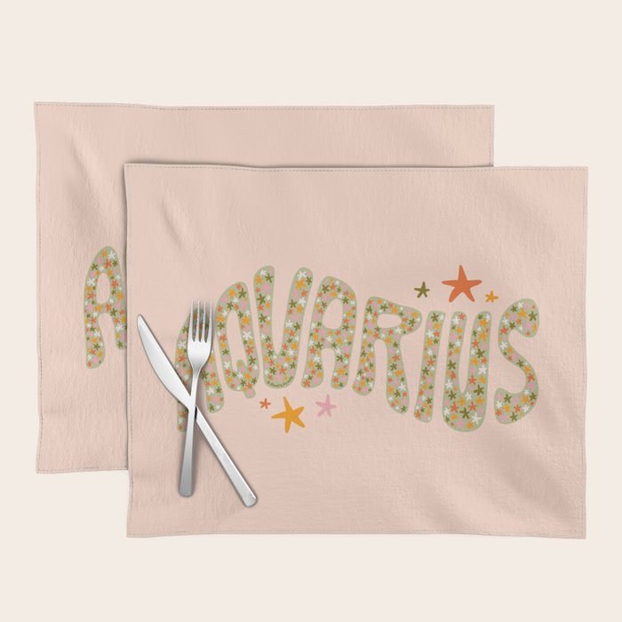Starry Aquarius Placemat Gallery Image 1