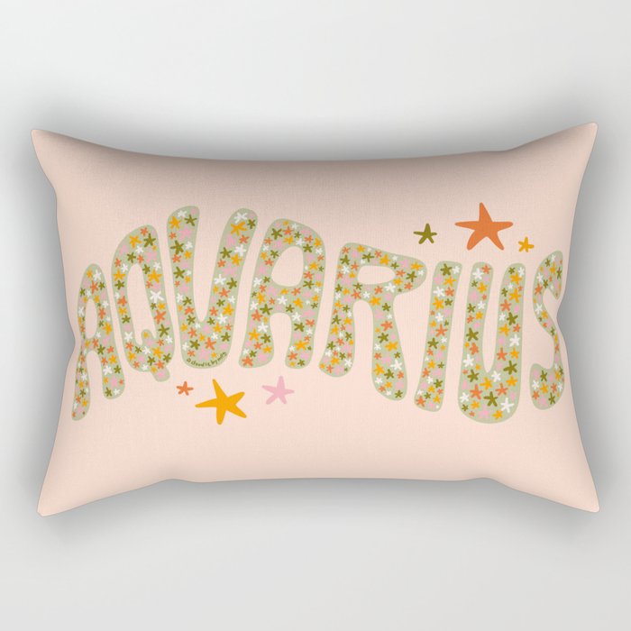 Starry Aquarius Rectangular Pillow Gallery Image 1