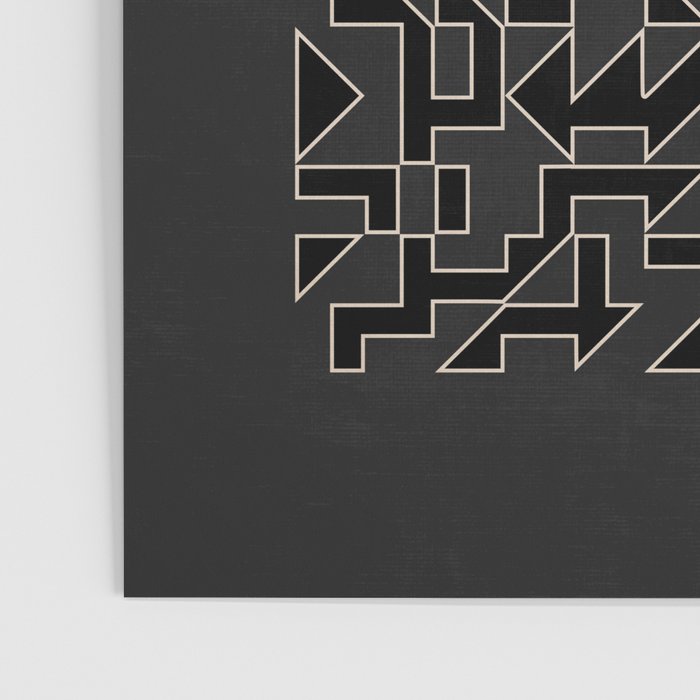 Classy Elegant Black White Gray Modern Artwork Poster Gallery Image 3