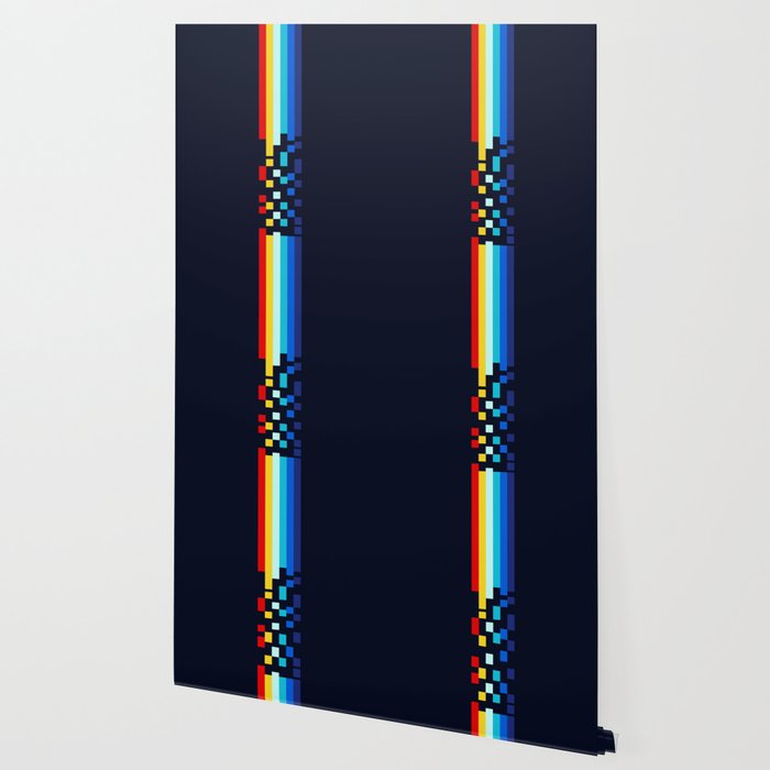Classic 80s Video Game Retro Stripes Pixel Drops - Ayakazu Wallpaper Gallery Image 2