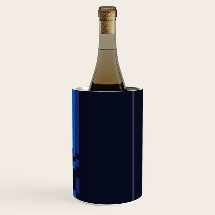 Classic 80s Video Game Retro Stripes Pixel Drops - Ayakazu Wine Chiller Gallery Image 3