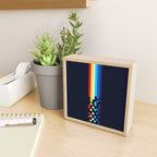 Classic 80s Video Game Retro Stripes Pixel Drops - Ayakazu Mini Art Print Gallery Image 2