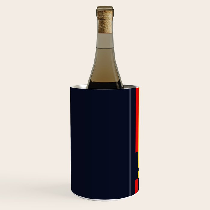 Classic 80s Video Game Retro Stripes Pixel Drops - Ayakazu Wine Chiller Gallery Image 2