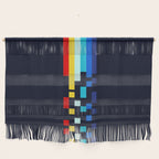 Classic 80s Video Game Retro Stripes Pixel Drops - Ayakazu Wall Hanging Gallery Image 1