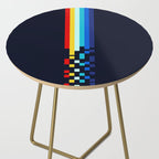 Classic 80s Video Game Retro Stripes Pixel Drops - Ayakazu Side Table Gallery Image 2