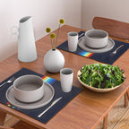 Classic 80s Video Game Retro Stripes Pixel Drops - Ayakazu Placemat Gallery Image 2