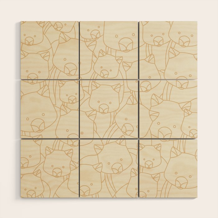 Minimalist Wombat Wood Wall Art