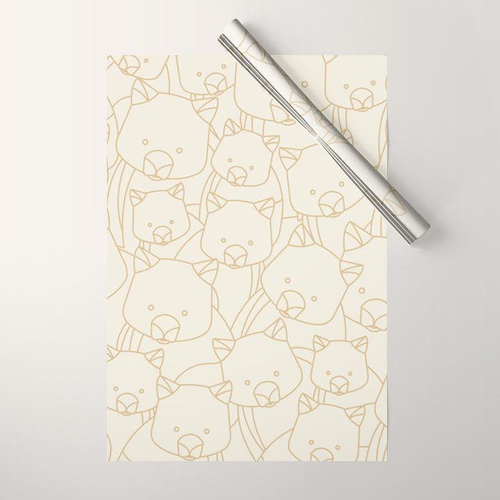 Minimalist Wombat Wrapping Paper Gallery Image 1