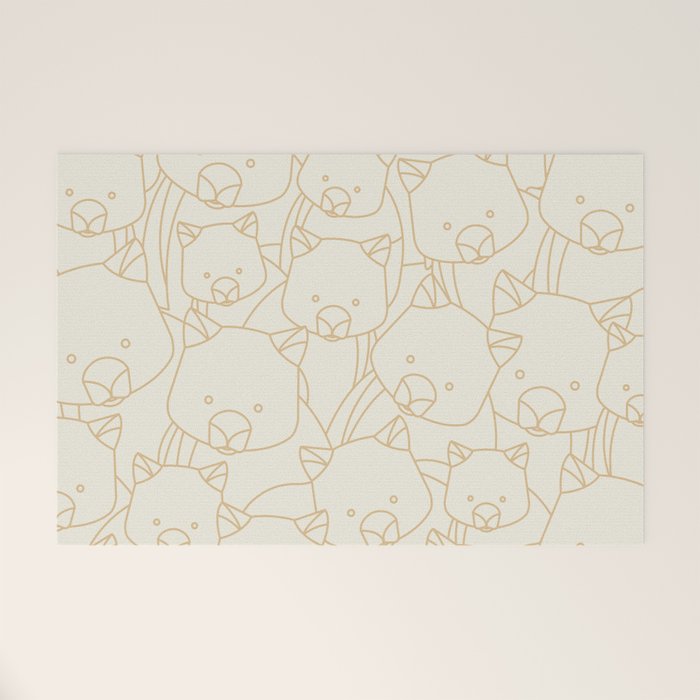 Minimalist Wombat Welcome Mat Gallery Image 1