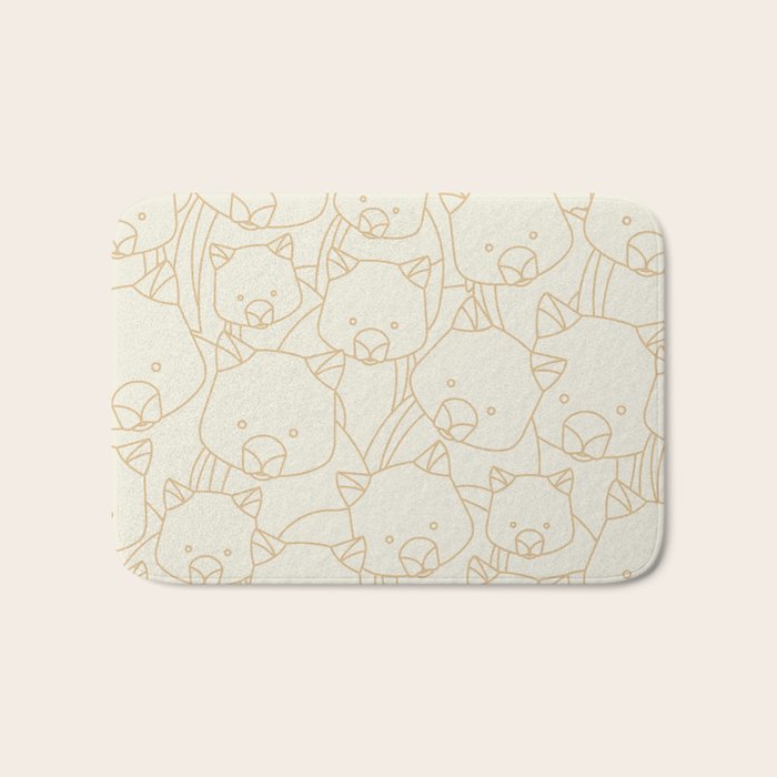 Minimalist Wombat Bath Mat